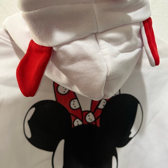 VICABO MINNIE MOUSE GRAPHIC WHITE LONG SLEEVE HOODIE SWEATSHIRT - Picture 13 of 14